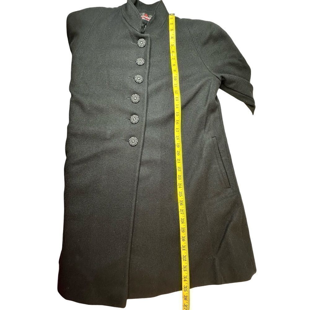 ALORNA Vintage Black Wool Blend Hip Length Coat Size L XL - Picture 14 of 16